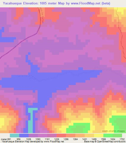 Yacahueque,Dominican Republic Elevation Map