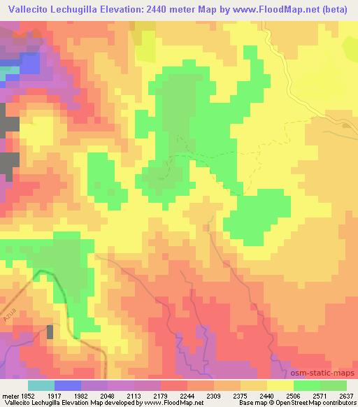 Vallecito Lechugilla,Dominican Republic Elevation Map