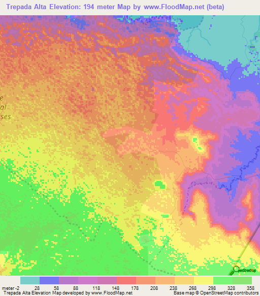 Trepada Alta,Dominican Republic Elevation Map