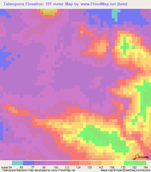 Talanquera,Dominican Republic Elevation Map