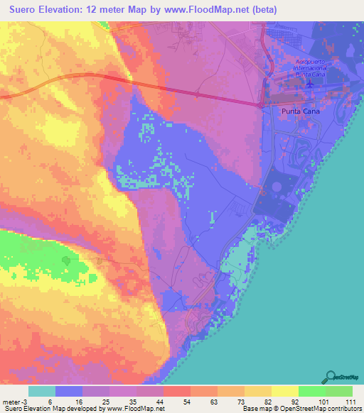 Suero,Dominican Republic Elevation Map