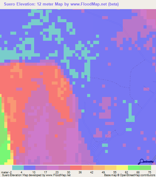 Suero,Dominican Republic Elevation Map