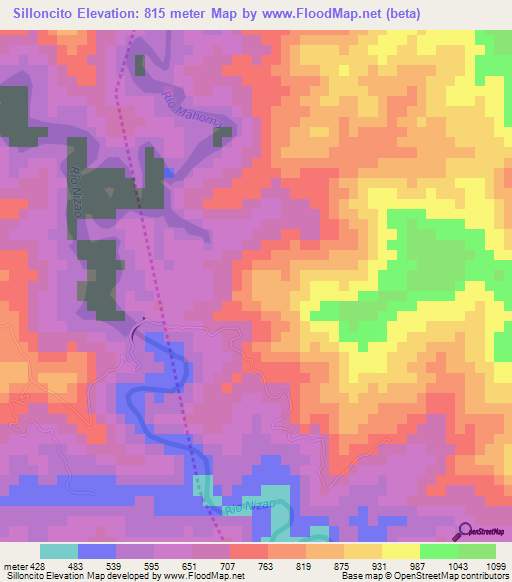 Silloncito,Dominican Republic Elevation Map