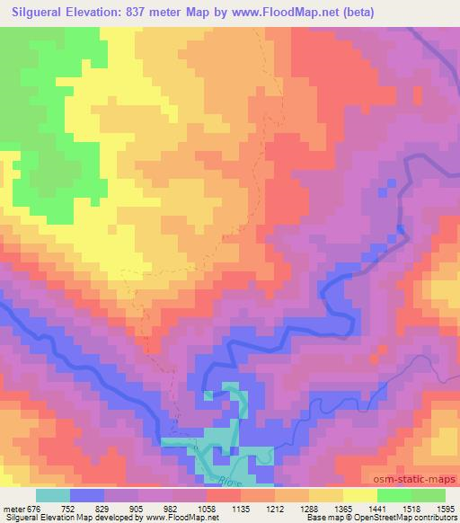 Silgueral,Dominican Republic Elevation Map