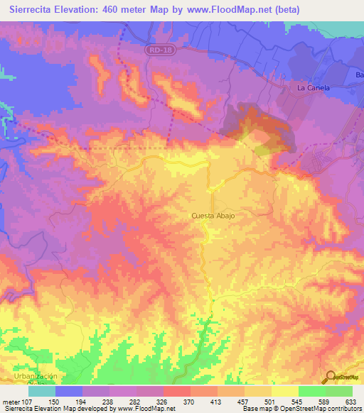 Sierrecita,Dominican Republic Elevation Map