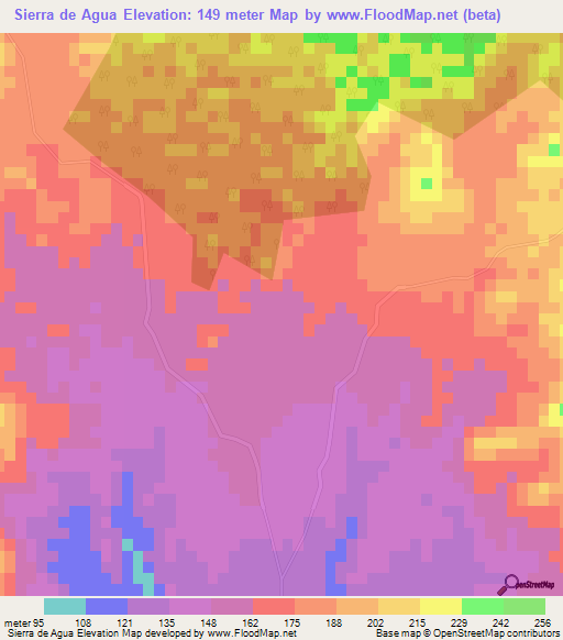 Sierra de Agua,Dominican Republic Elevation Map