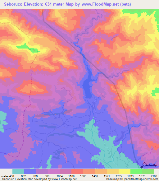 Seboruco,Dominican Republic Elevation Map