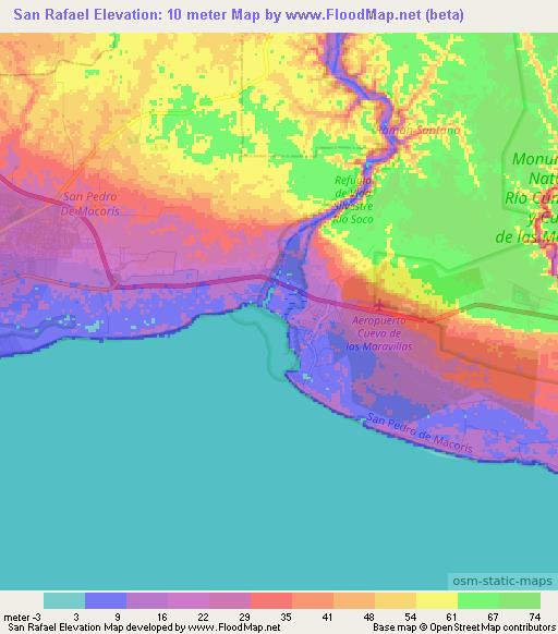 San Rafael,Dominican Republic Elevation Map