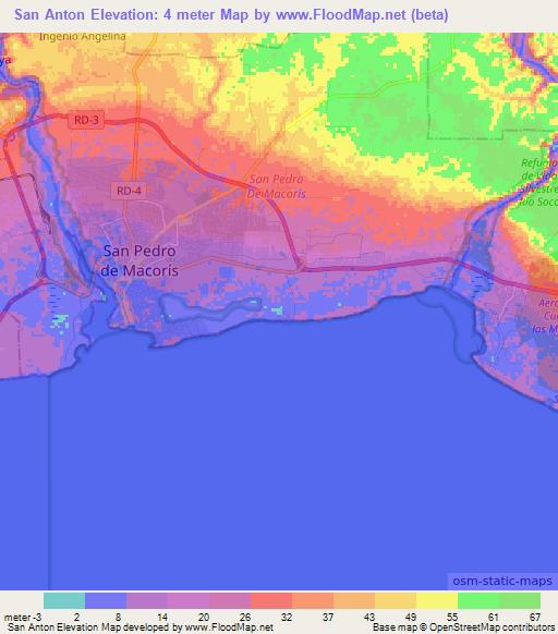 San Anton,Dominican Republic Elevation Map