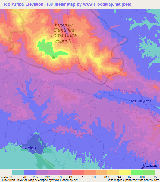 Rio Arriba,Dominican Republic Elevation Map