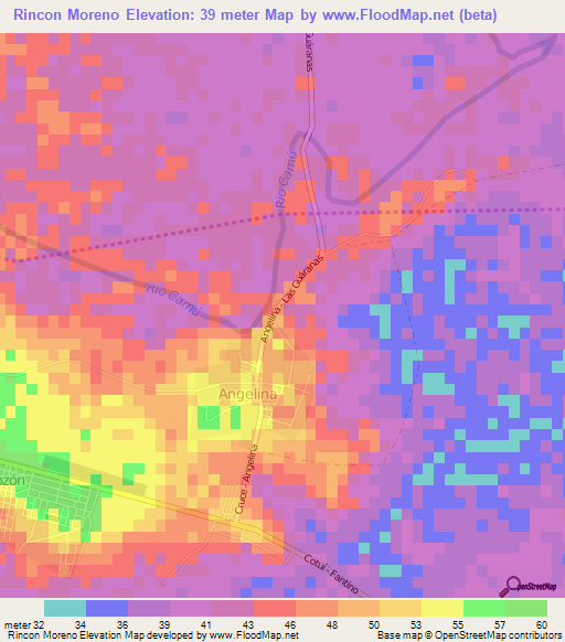 Rincon Moreno,Dominican Republic Elevation Map