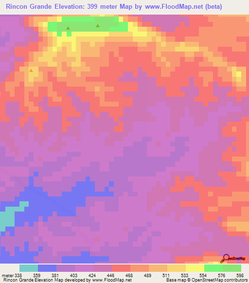 Rincon Grande,Dominican Republic Elevation Map