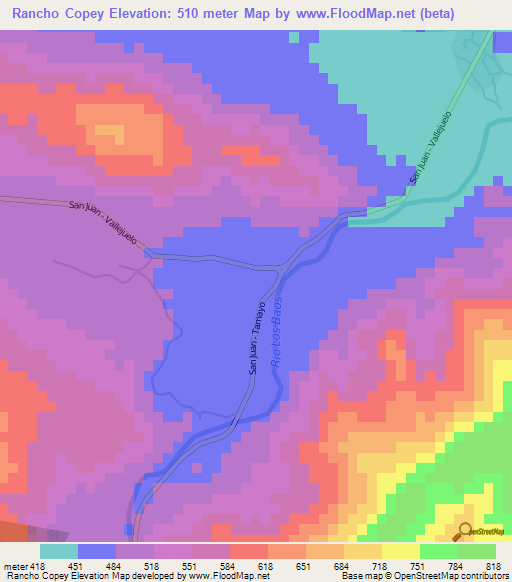 Rancho Copey,Dominican Republic Elevation Map