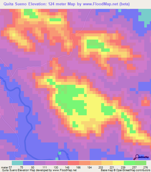 Quita Sueno,Dominican Republic Elevation Map