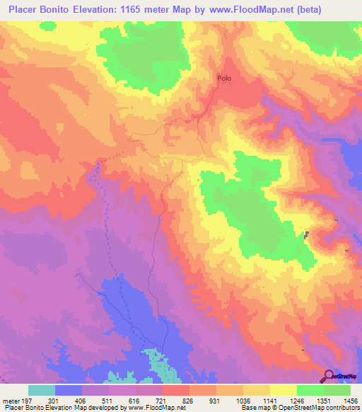 Placer Bonito,Dominican Republic Elevation Map