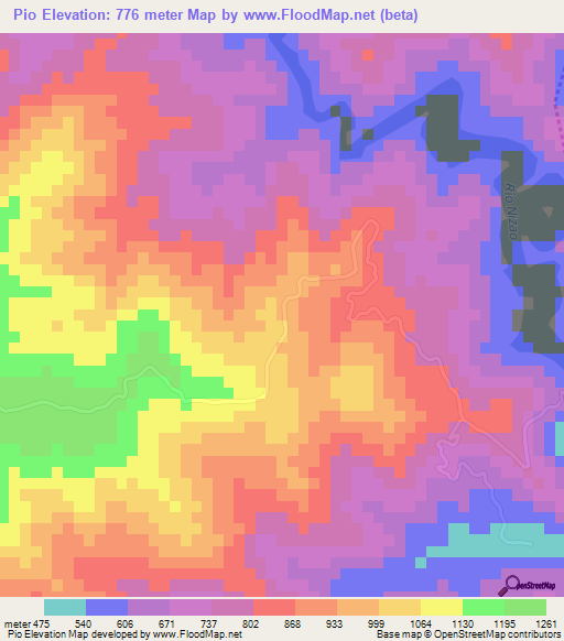 Pio,Dominican Republic Elevation Map