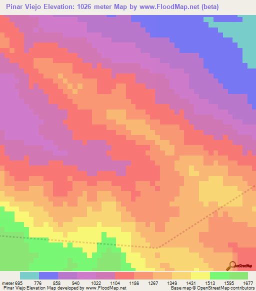 Pinar Viejo,Dominican Republic Elevation Map