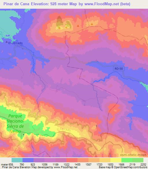 Pinar de Cana,Dominican Republic Elevation Map