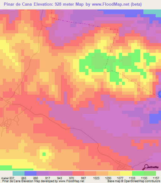 Pinar de Cana,Dominican Republic Elevation Map