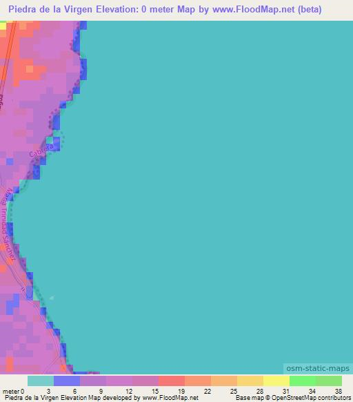 Piedra de la Virgen,Dominican Republic Elevation Map