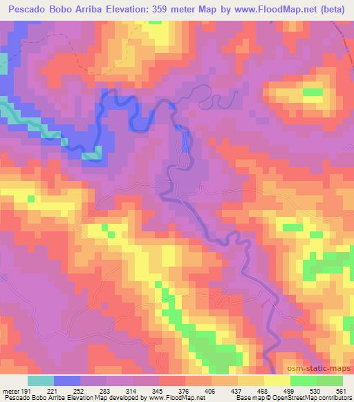 Pescado Bobo Arriba,Dominican Republic Elevation Map