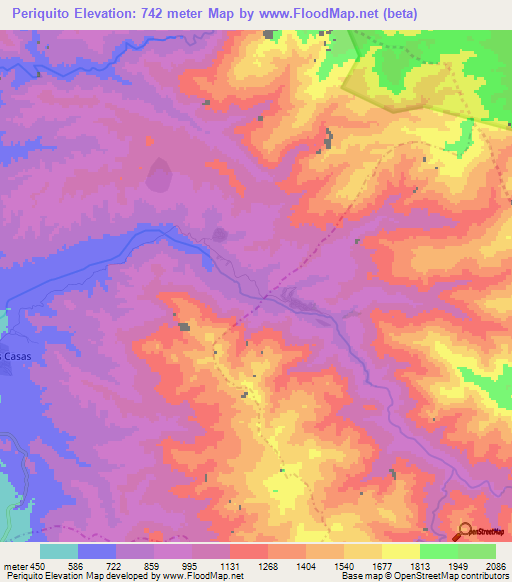 Periquito,Dominican Republic Elevation Map