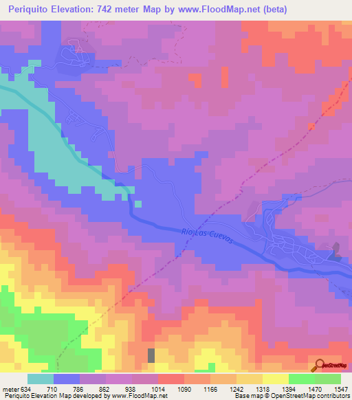 Periquito,Dominican Republic Elevation Map