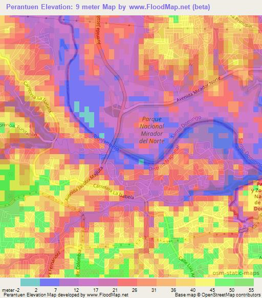 Perantuen,Dominican Republic Elevation Map