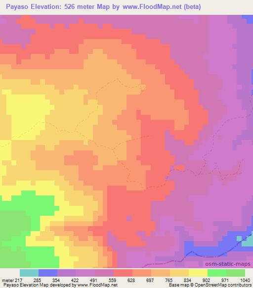 Payaso,Dominican Republic Elevation Map