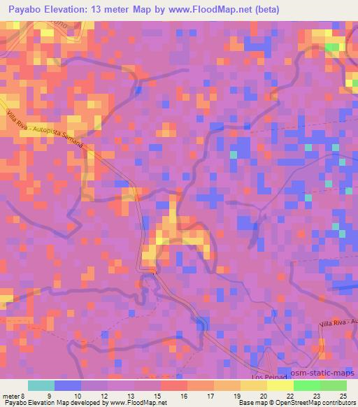 Payabo,Dominican Republic Elevation Map