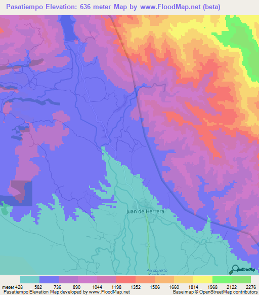 Pasatiempo,Dominican Republic Elevation Map