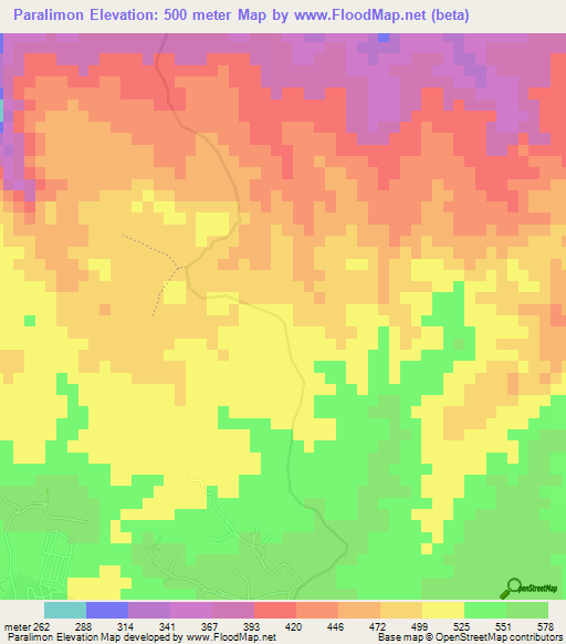 Paralimon,Dominican Republic Elevation Map