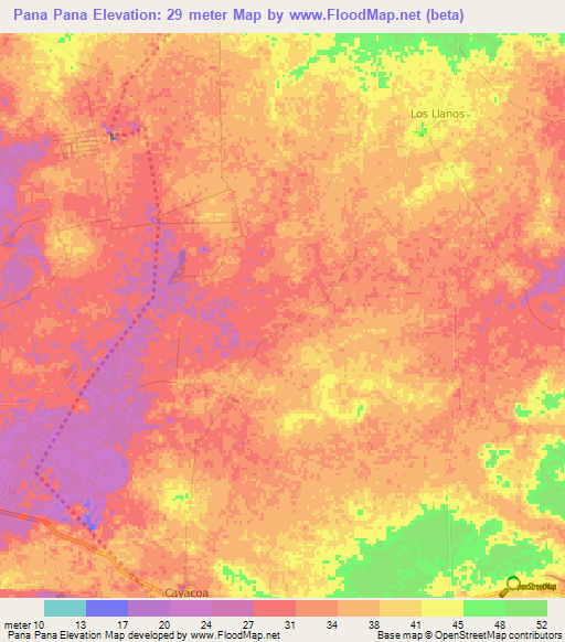 Pana Pana,Dominican Republic Elevation Map