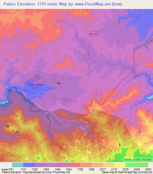 Palero,Dominican Republic Elevation Map