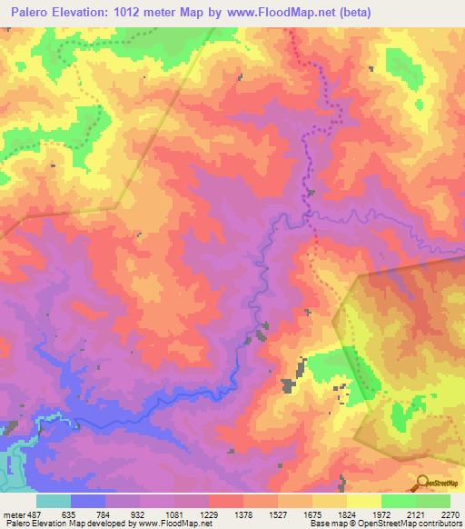 Palero,Dominican Republic Elevation Map