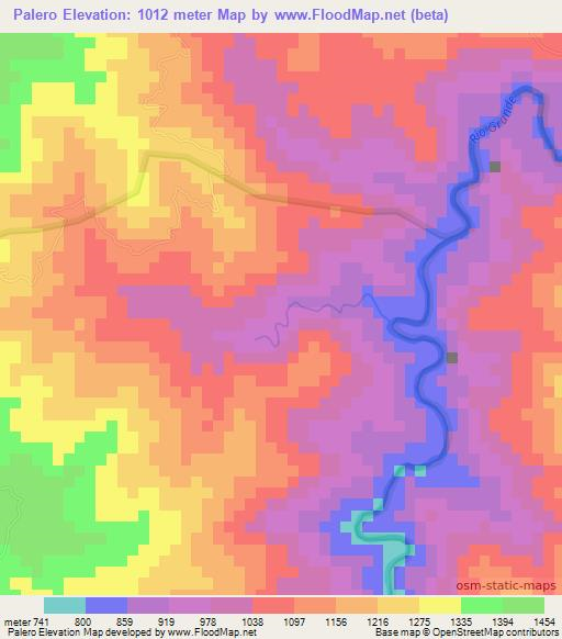 Palero,Dominican Republic Elevation Map