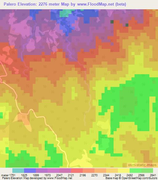 Palero,Dominican Republic Elevation Map