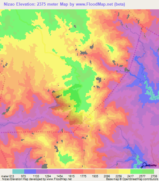 Nizao,Dominican Republic Elevation Map