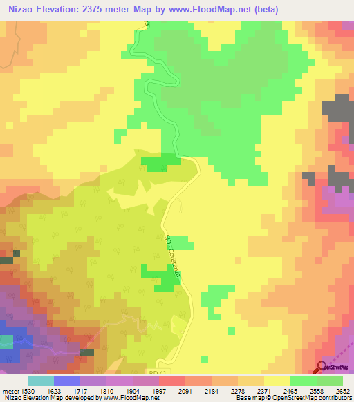 Nizao,Dominican Republic Elevation Map