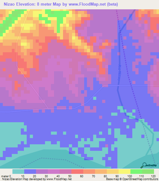 Nizao,Dominican Republic Elevation Map