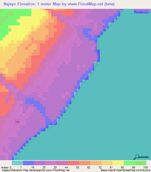 Najayo,Dominican Republic Elevation Map