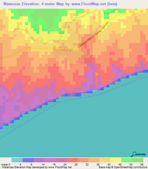 Matanzas,Dominican Republic Elevation Map