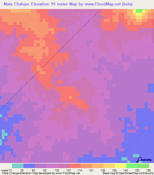 Mata Chalupe,Dominican Republic Elevation Map