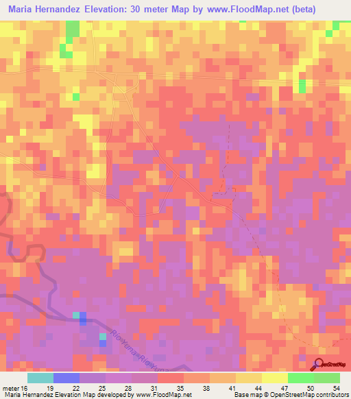 Maria Hernandez,Dominican Republic Elevation Map