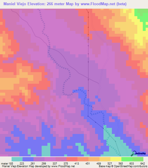 Maniel Viejo,Dominican Republic Elevation Map