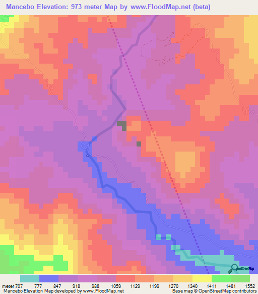 Mancebo,Dominican Republic Elevation Map