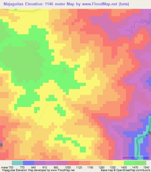 Majaguitas,Dominican Republic Elevation Map