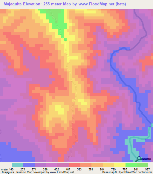 Majaguita,Dominican Republic Elevation Map