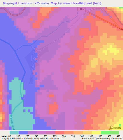 Magueyal,Dominican Republic Elevation Map