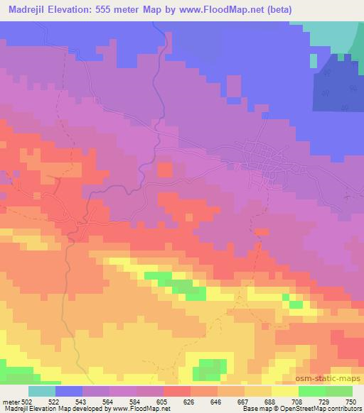 Madrejil,Dominican Republic Elevation Map